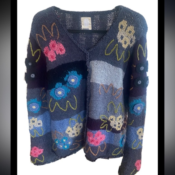 Amano | Sweaters | Vintage Rare Amano Hand Knit Cardigan Sweater | Poshmark